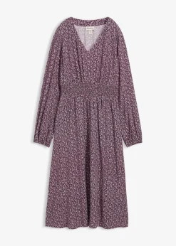 Damen bonprix Kleider|Bekleidung·Pullover & Strickjacken|Midikleid aus fließender Viskose