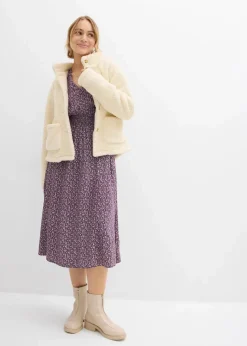 Damen bonprix Kleider|Bekleidung·Pullover & Strickjacken|Midikleid aus fließender Viskose