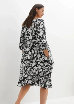 New Midikleid aus fließender Viskose Damen Bekleidung·Pullover & Strickjacken|Kleider