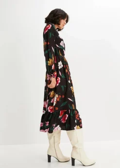 Sale Midikleid aus fließender Viskose Damen Bekleidung·Pullover & Strickjacken|Nachhaltigere Materialien