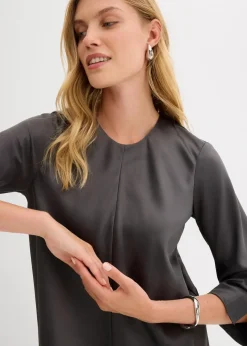 Damen bonprix Bekleidung·Pullover & Strickjacken|Kleider|Midikleid aus glänzendem Satin