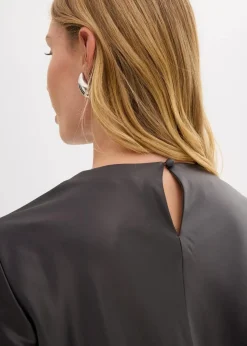 Damen bonprix Bekleidung·Pullover & Strickjacken|Kleider|Midikleid aus glänzendem Satin