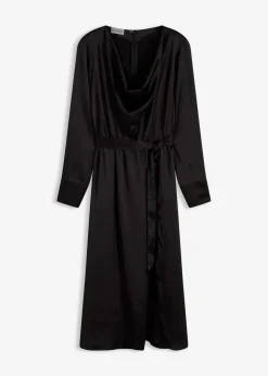 Damen bonprix Bekleidung·Pullover & Strickjacken|Kleider|Midikleid aus glänzendem Satin