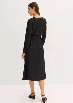 Damen bonprix Bekleidung·Pullover & Strickjacken|Kleider|Midikleid aus glänzendem Satin