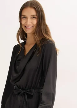 Damen bonprix Bekleidung·Pullover & Strickjacken|Kleider|Midikleid aus glänzendem Satin