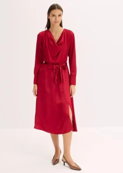 New Midikleid aus glänzendem Satin Damen Nachhaltigere Materialien|Kleider