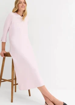 Midikleid aus glänzendem Satin Damen Kleider|Bekleidung·Pullover & Strickjacken