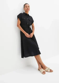Damen bonprix Bekleidung·Pullover & Strickjacken|Kleider|Midikleid aus reiner Baumwolle