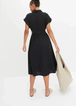 Damen bonprix Bekleidung·Pullover & Strickjacken|Kleider|Midikleid aus reiner Baumwolle