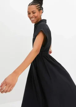 Damen bonprix Bekleidung·Pullover & Strickjacken|Kleider|Midikleid aus reiner Baumwolle