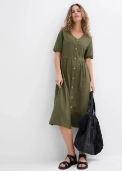 Sale Midikleid aus reiner Baumwolle Damen Nachhaltigere Materialien|Kleider