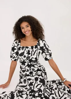 Damen bonprix Kleider|Bekleidung·Pullover & Strickjacken|Midikleid aus reiner Bio-Baumwolle
