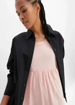 Discount Midikleid aus reiner Bio-Baumwolle Damen Kurzgrößen|Bekleidung·Pullover & Strickjacken