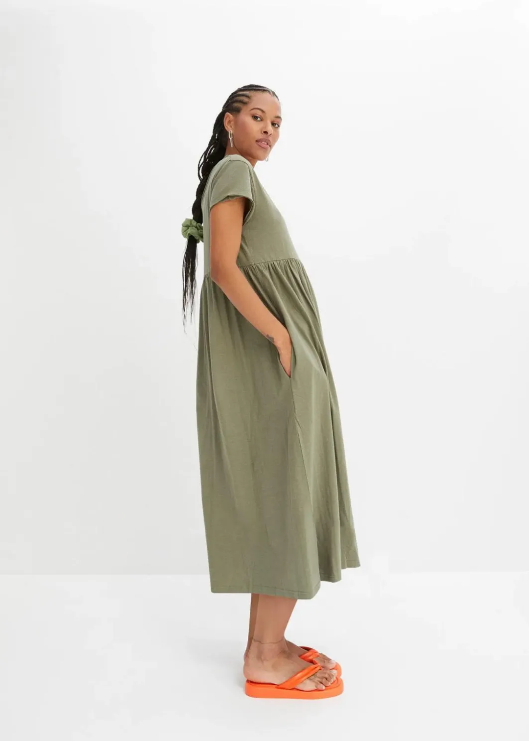 Online Midikleid aus reiner Bio-Baumwolle Damen Nachhaltigere Materialien|Kleider