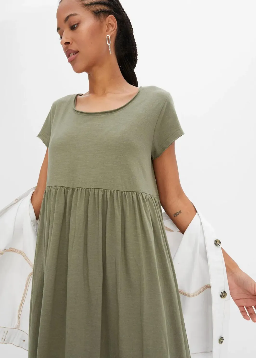Online Midikleid aus reiner Bio-Baumwolle Damen Nachhaltigere Materialien|Kleider
