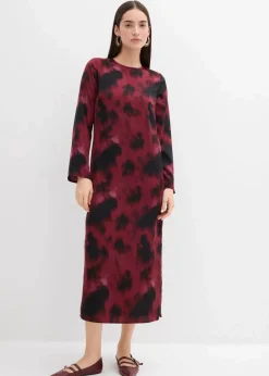 Outlet Midikleid aus Satin Damen Bekleidung·Pullover & Strickjacken|Kleider