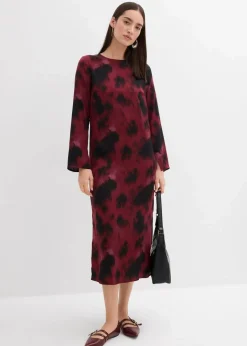 Outlet Midikleid aus Satin Damen Bekleidung·Pullover & Strickjacken|Kleider