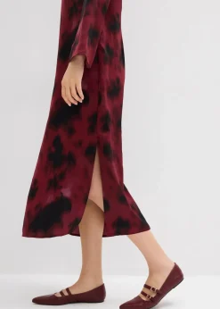 Outlet Midikleid aus Satin Damen Bekleidung·Pullover & Strickjacken|Kleider