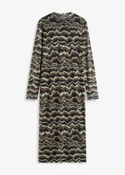 Damen bonprix Nachhaltigere Materialien|Kleider|Midikleid aus softem Mesh