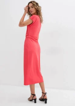Damen bonprix Kleider|Bekleidung·Pullover & Strickjacken|Midikleid aus softem Viskose-Mix