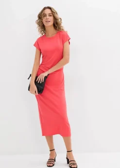 Damen bonprix Kleider|Bekleidung·Pullover & Strickjacken|Midikleid aus softem Viskose-Mix