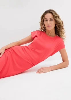 Damen bonprix Kleider|Bekleidung·Pullover & Strickjacken|Midikleid aus softem Viskose-Mix