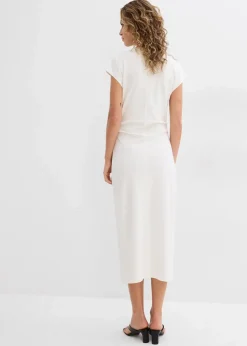 Sale Midikleid aus softem Viskose-Mix Damen Bekleidung·Pullover & Strickjacken|Kleider