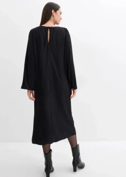 Damen bonprix Bekleidung·Pullover & Strickjacken|Kleider|Midikleid aus strukturiertem Crinkle