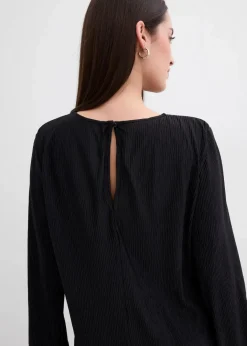Damen bonprix Bekleidung·Pullover & Strickjacken|Kleider|Midikleid aus strukturiertem Crinkle