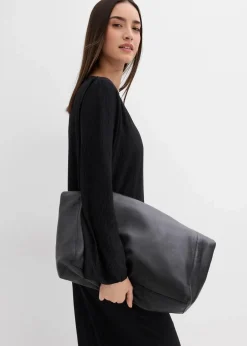 Damen bonprix Bekleidung·Pullover & Strickjacken|Kleider|Midikleid aus strukturiertem Crinkle