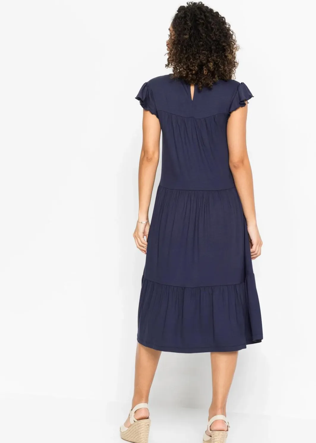 Damen bonprix Bekleidung·Pullover & Strickjacken|Kleider|Midikleid aus Viskose