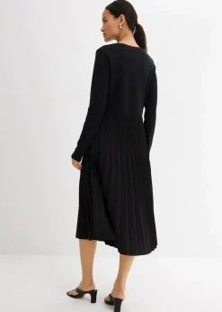 Sale Midikleid aus Viskose-Mix Damen Bekleidung·Pullover & Strickjacken|Kleider
