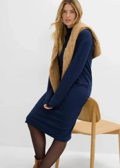 Hot Midikleid aus Viskose-Mix Damen Bekleidung·Pullover & Strickjacken|Kleider