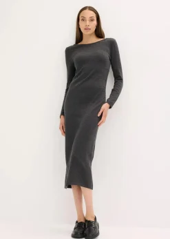 Damen bonprix Kleider|Midikleid aus weichem Kaschmir-Mix