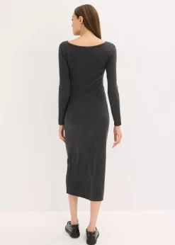 Damen bonprix Kleider|Midikleid aus weichem Kaschmir-Mix