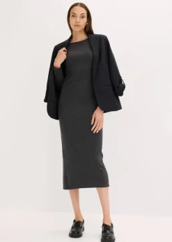 Damen bonprix Kleider|Midikleid aus weichem Kaschmir-Mix