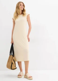Damen bonprix Bekleidung·Pullover & Strickjacken|Kleider|Midikleid in Strickoptik