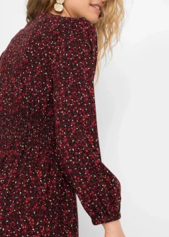 Damen bonprix Bekleidung·Pullover & Strickjacken|Nachhaltigere Materialien|Midikleid mit Blumenprint