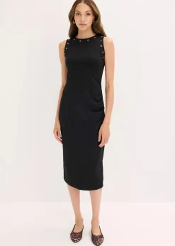 Online Midikleid mit Nieten Damen Nachhaltigere Materialien|Kleider