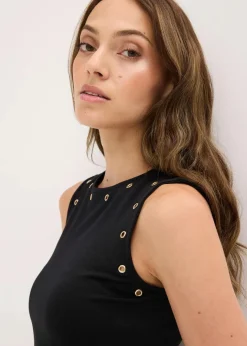 Online Midikleid mit Nieten Damen Nachhaltigere Materialien|Kleider