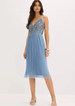 Best Midikleid mit Plissee-Rock und Paillettenstickerei Damen Bekleidung·Pullover & Strickjacken|Festliche Mode