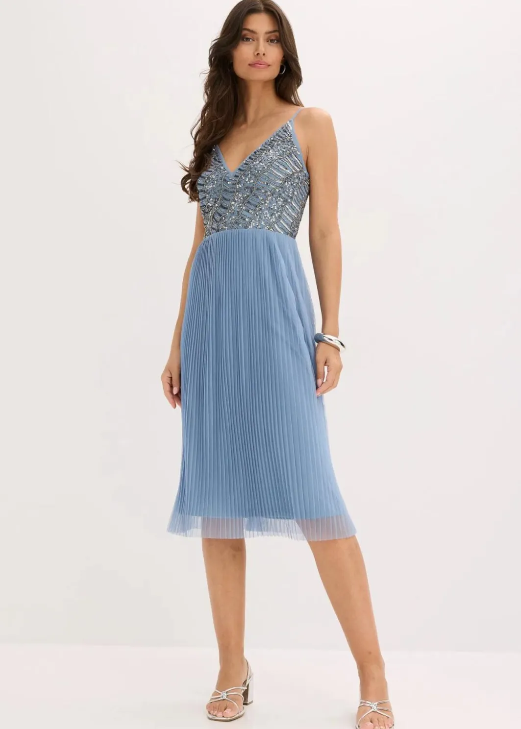 Best Midikleid mit Plissee-Rock und Paillettenstickerei Damen Bekleidung·Pullover & Strickjacken|Festliche Mode