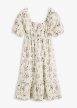 Damen bonprix Bekleidung·Pullover & Strickjacken|Kleider|Midikleid mit Puffärmeln