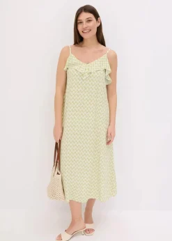 Clearance Midikleid mit Rüsche Damen Bekleidung·Pullover & Strickjacken|Kleider
