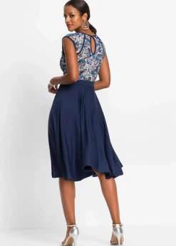 Damen bonprix Bekleidung·Pullover & Strickjacken|Festliche Mode|Midikleid mit Spitze