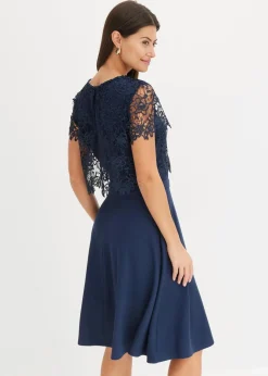 Damen bonprix Festliche Mode|Kleider|Midikleid mit Spitze
