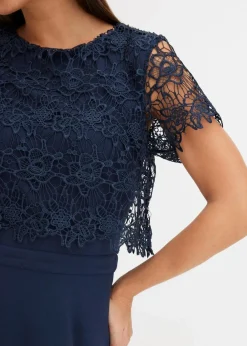 Damen bonprix Festliche Mode|Kleider|Midikleid mit Spitze