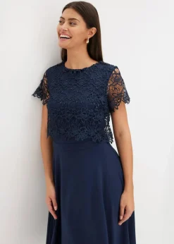 Damen bonprix Festliche Mode|Kleider|Midikleid mit Spitze