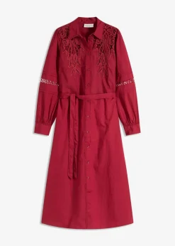 Best Midikleid mit Spitzeneinsatz aus Baumwolle Damen Kleider