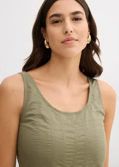 Outlet Midikleid mit vertikalen Nähten Damen Bekleidung·Pullover & Strickjacken|Kleider
